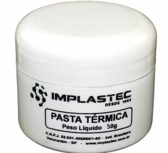 PASTA TERMICA BRANCA IMPLASTEC POTE 50G PAPT508CX