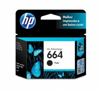 CART TINTA ORG HP 664 PRETO F6V29AB