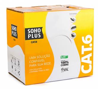 CABO LAN UTP CAT6 FURUKAWA 305MT SOHOPLUS STD 24X4P CMX AZUL 23400174