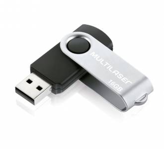 PEN DRIVE  16 GB MULTILASER PD588 TWIST PRETO