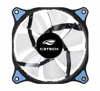 MICROVENTILADOR 12CM C3TECH F7-L130BL STORM PRETO C/LED AZUL