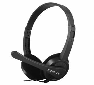 HEADPHONE C/MIC. C3PLUS PH-02BK P2 CABO 2MT PRETO