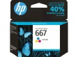 CART TINTA ORG HP 667 COLOR 3YM78AB