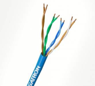 CABO LAN UTP CAT5 ULTRA CFTV 4PX24AWG CCA CX 300MT AZUL