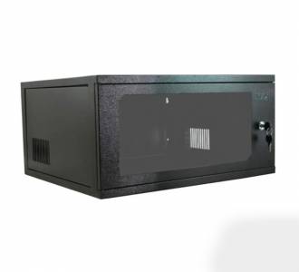 RACK PAREDE 19X5U 470MM PORTA ACRILICO MAX ELETRON PRETO