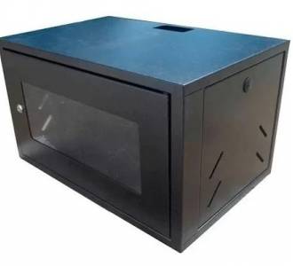 RACK PAREDE 19X7U 470MM PORTA ACRILICO MAX ELETRON PRETO