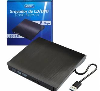 GRAVADOR DVD-RW EXTERNO SLIM KNUP USB C KP-LE300