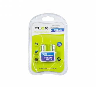 PILHA RECARREGAVEL AAA 1100MAH FLEX C/2 UNID. FX-AAA11B2