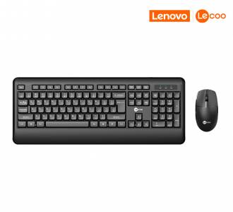 KIT TECLADO/MOUSE S/FIO LECOO KW202BK PRETO