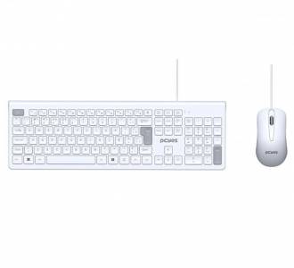 KIT TECLADO/MOUSE USB PCYES PCOSF2W BRANCO