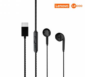 HEADPHONE INTRA LECOO EH104BK-C USB-C PRETO