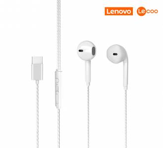 HEADPHONE INTRA LECOO EH104 USB-C BRANCO