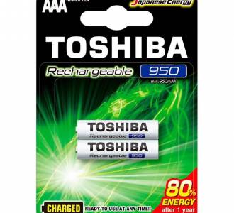 PILHA RECARREGAVEL AAA 950MAH TOSHIBA C/2 UNID. TNH3GAE 72476