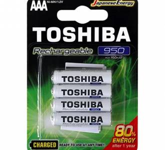 PILHA RECARREGAVEL AAA 950MAH TOSHIBA C/4 UNID. 72477