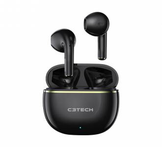 HEADPHONE INTRA C/MIC. BLUETOOTH 5.1 C3TECH EP-TWS-30BK PRETO