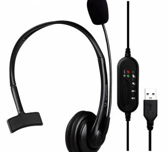 HEADPHONE C/MIC. FORTREK OFFICE FK731A 81481 USB PRETO