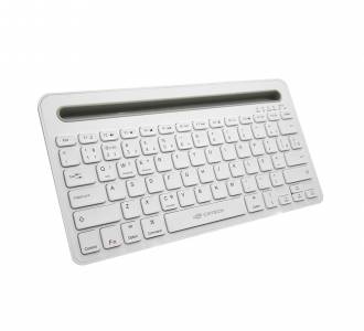 TECLADO S/FIO C3TECH K-BT100WH MULTI-DEVICE RC/BT BRANCO