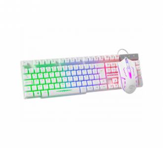 KIT TECLADO/MOUSE USB K-MEX GAMER KMW5228/MOA834 RGB BRANCO B2KMW5228U2CB2X