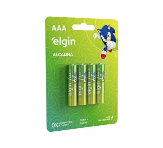 PILHA ALCALINA AAA ELGIN 1.5V BLISTER C/4 UNID. 270463