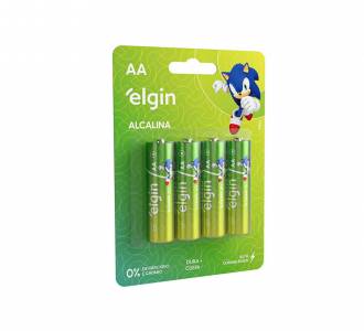 PILHA ALCALINA AA ELGIN 1.5V BLISTER C/4 UNID. 270443