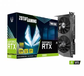 GPU 12GB NVIDIA RTX3060 DDR6 192B ZOTAC DUAL FAN - ZT-A30600E-10M