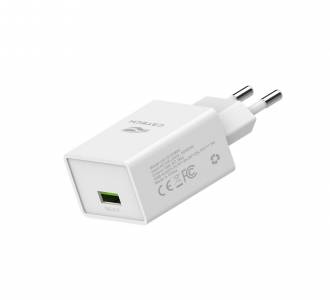 CONVERSOR CARREG. USB 18W C3TECH UC-Q100WH BRANCO