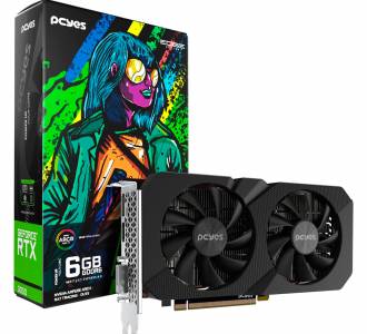 GPU 6GB NVIDIA RTX3050 GDDR6 96BIT PCYES PROJETO EDGE LED RGB - PVRTX30506BLPE