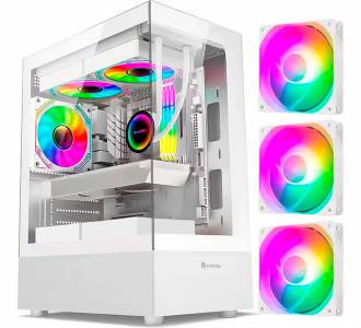 GAB. GAMER HAYOM GB1793 (3X FANS RGB) S/FONTE BRANCO