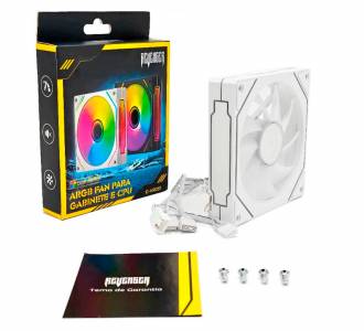 MICROVENTILADOR 12CM REVENGER G-VR351 ARGB C/ LED INFINITY - BRANCO